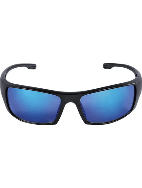 Bullhead Safety BH969 Dorado Blue Mirror Lens, Matte Black Frame Safety Glasses