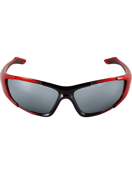 Bullhead Safety BH12137 Javelin Silver Mirror Lens, Black to Orange Frame Safety Glasses