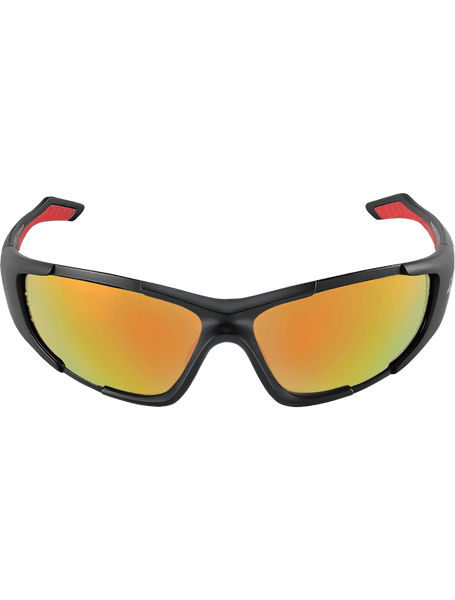 Bullhead Safety BH12610 Javelin Red Mirror Lens, Matte Black Frame Safety Glasses