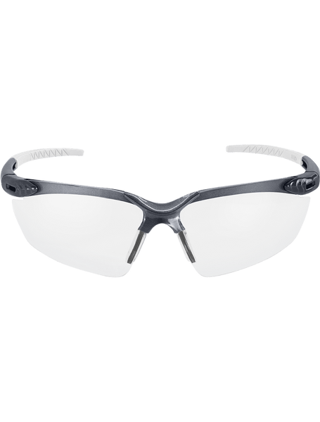 Bullhead Safety BH1191AF Mojarra Clear Anti-Fog Lens, Shiny Pearl Gray Frame Safety Glasses