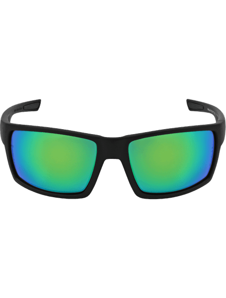 Bullhead Safety BH26616PFT Sawfish Green Mirror Performance Fog Technology Lens, Matte Black Frame Safety Glasses