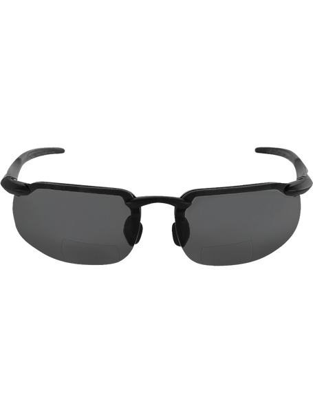 Bullhead Safety BH106310 Swordfish Smoke 1.0 Diopter Bifocal Reader Style Lens, Matte Black Frame Safety Glasses