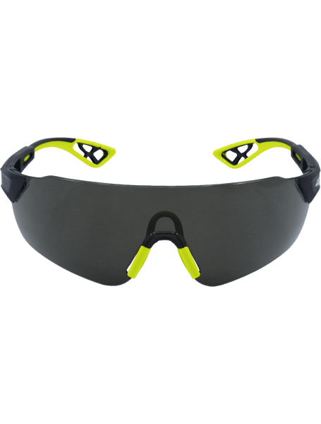 Bullhead Safety BH863AF Tetra Smoke Anti-Fog Lens, Matte Black Frame Safety Glasses