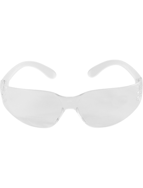Bullhead Safety BH11110 Torrent Clear 1.0 Diopter Bifocal Reader Style Lens, Frosted Clear Frame Safety Glasses