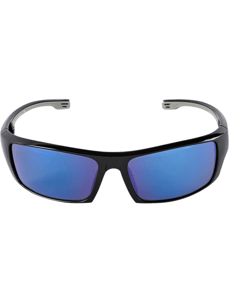 Bullhead Safety BH95129PFT Dorado Blue Mirror Performance Fog Technology Polarized Lens, Shiny Black Frame Safety Glasses