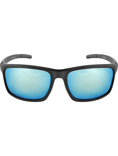 Bullhead Safety BH2769PFT Pompano Ice Blue Mirror Performance Fog Technology Polarized Lens, Matte Black Frame Safety Glasses