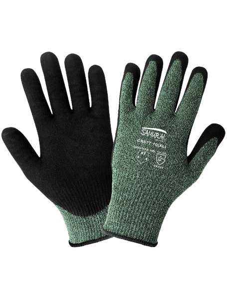 Global Glove CR677-8M Medium Samurai Glove Xtreme Foam Technology Coated Performance Cut Resistant Gloves, 12 Pack