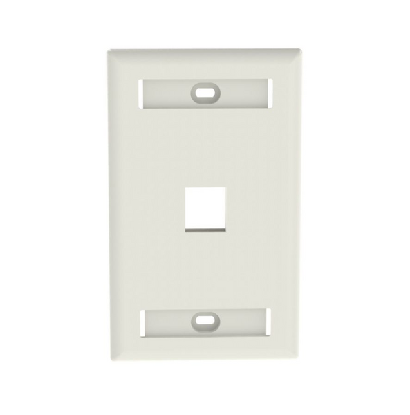 Panduit NK1FIWY Netkey 1 Port Off-White Faceplate with Label