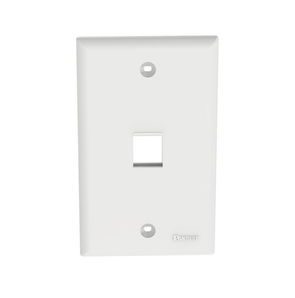 Panduit NK1FNWH Netkey 1 Port White Faceplate
