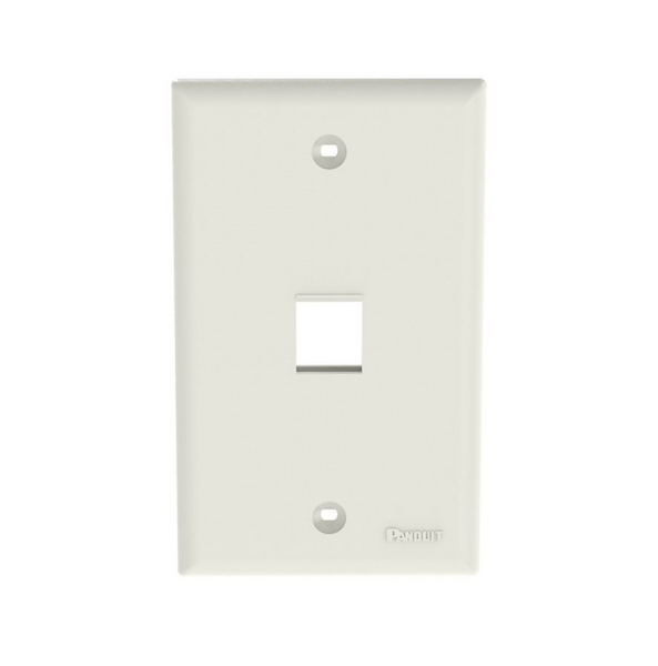 Panduit NK1FNIW Netkey 1 Port Off-White Faceplate