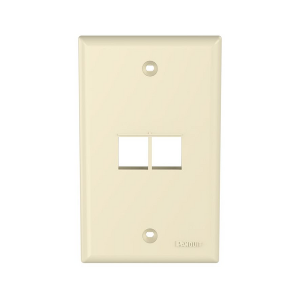 Panduit NK2FNEI Netkey 2 Port Electric Ivory Faceplate