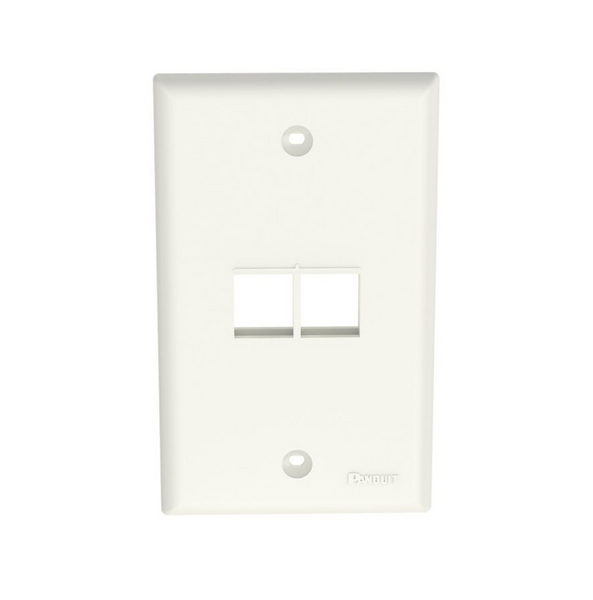 Panduit NK2FNIW Netkey 2 Port Off-White Faceplate