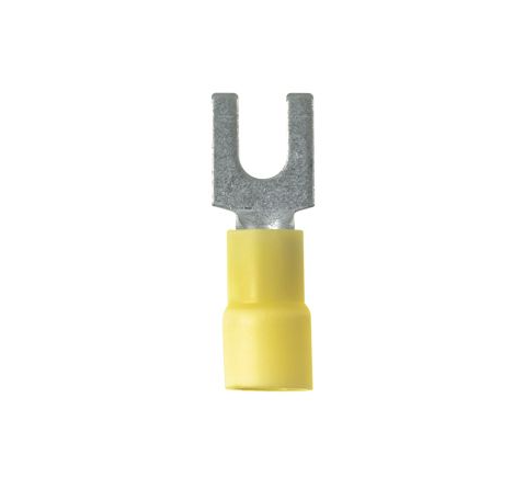 Panduit PV10-10FX-L 10-14 AWG Yellow Fork Terminal, 50 Pack