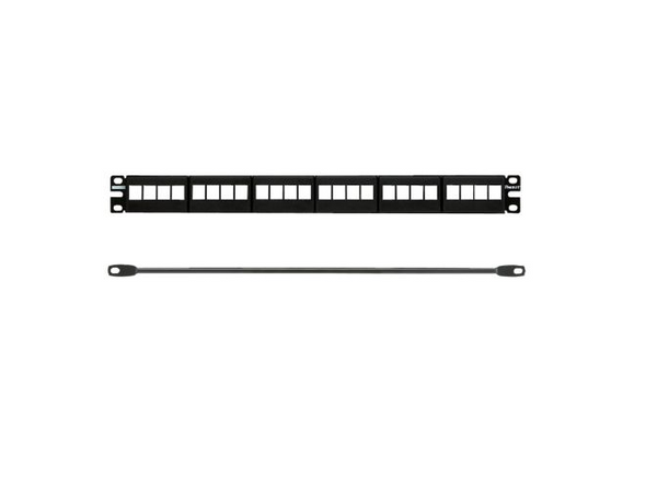 Panduit NKFP24KSRBSY 24-Port NetKey Patch Panel