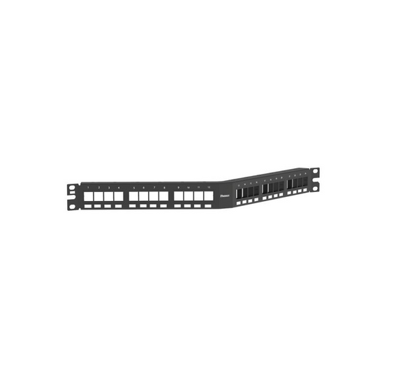 Panduit NKPPA24FMY 24 Port NetKey Angled Flush Patch Panel