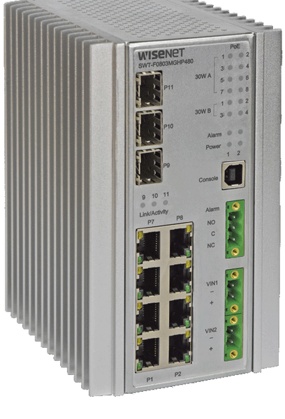 Hanwha SWT-F11MGHP 11 Port PoE++ Switch