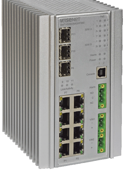 Hanwha SWT-G11MGHP 11 Port PoE++ Switch