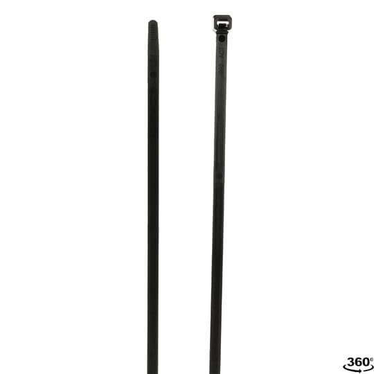 Thomas & Betts L-14-120-0-L Black Cable Ties, 50 Pack