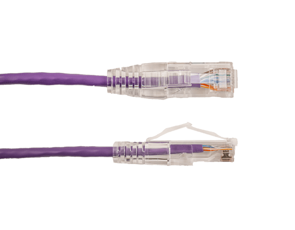 Vertical Cable 077-2087/14PR 14Ft. Purple Cat6A Slim Patch Cord