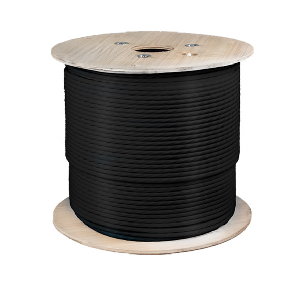 Vertical Cable 064-484/A/BK Cat6A Riser UTP 1000Ft Black Wooden Spool