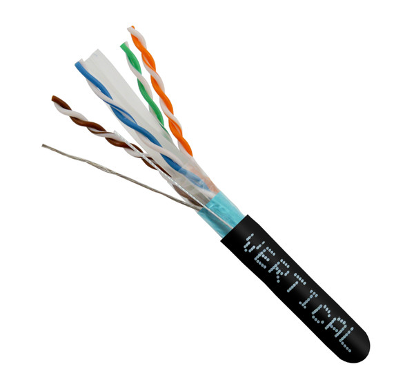 Vertical Cable 062-503/S/BK Cat6 Shielded Riser 1,000Ft Black Spool