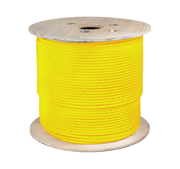 Vertical Cable 064-693/A/YL Cat6A Riser UTP 1000Ft Black Wooden Spool