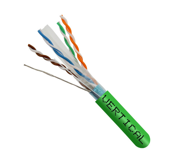 Vertical Cable 064-702/A/S/GR Cat6A Shielded 1000Ft Green Wooden Spool