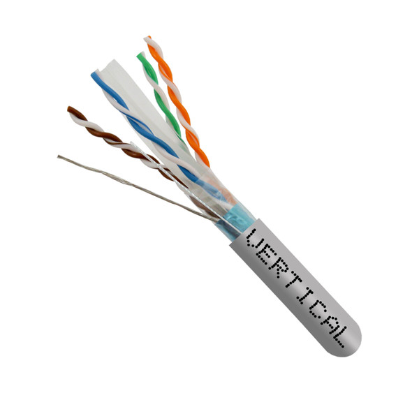 Vertical Cable 064-703/A/S/GY Cat6A Shielded 1000Ft Gray Wooden Spool