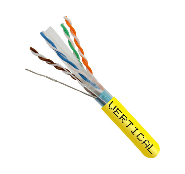 Vertical Cable 064-709/A/S/YL Cat6A Shielded 1000Ft Yellow Wooden Spool