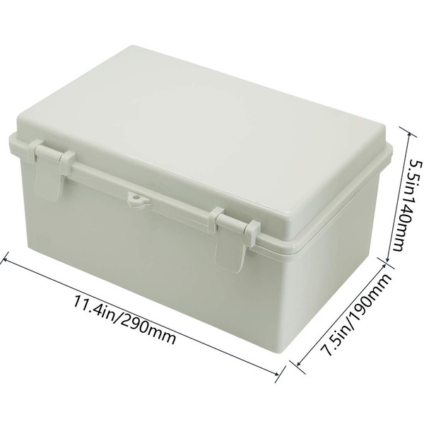 SES 12x10x6 ABS Plastic Outdoor Junction Box Enclosure