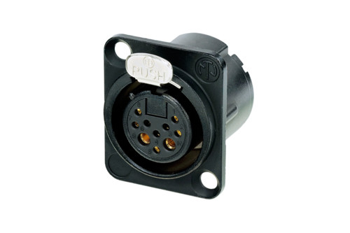 Neutrik NC10FD-LX-B 8 + 2 Pole Female D-Size Receptacle