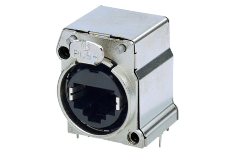 Neutrik NE8FBH-C5-LED1-S Horizontal PCB Mount RJ45 Receptacle
