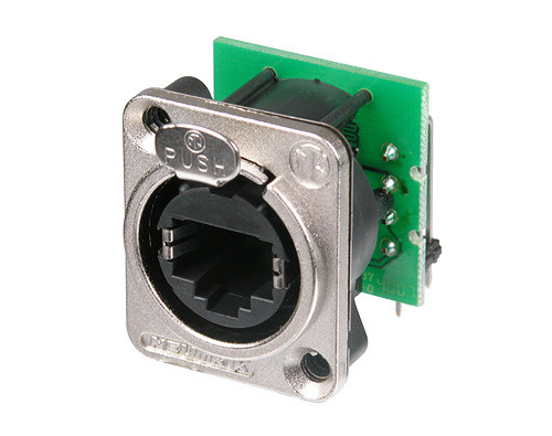 Neutrik NE8FDH-C5e Horizontal PCB Mount RJ45 Receptacle
