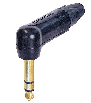 Neutrik NP3RX-B 3 Pole Right Angle 1/4" Professional Phone Plug