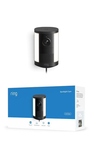 Ring Spotlight Cam, Plug-In - Black