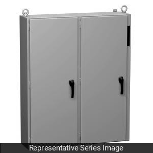 Hammond Manufacturing 2UD727412FTC Type 12 Mild Steel Two Door Floormount Disconnect Enclosure