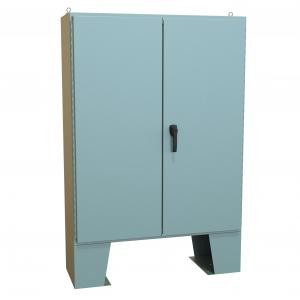 Hammond Manufacturing 1422B16F Type 12 Mild Steel Two Door Floormount Enclosure