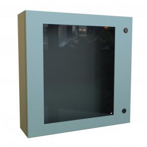 Hammond Manufacturing EN4SD24246WGY Type 4 Hinge Door Mild Steel Wallmount Window Enclosure