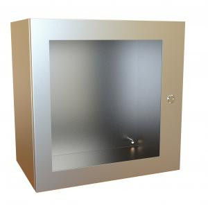 Hammond Manufacturing EN4SD202012WSS Type 4X Hinge Door Stainless Steel Wallmount Window Enclosure
