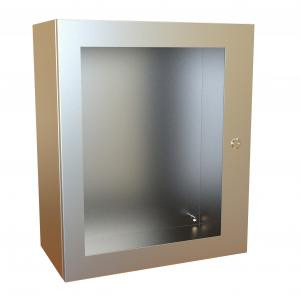 Hammond Manufacturing EN4SD242010WSS Type 4X Hinge Door Stainless Steel Wallmount Window Enclosure