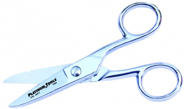 Platinum Tools 10517C 5" Scissor-Run Electrician Scissors