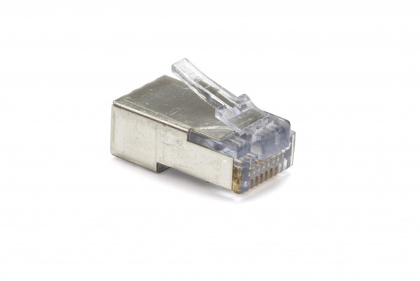 Platinum Tools 100020C EZ-RJ45 Shielded Internal Ground Cat5e/6 Connectors, Clamshell Pack of 50