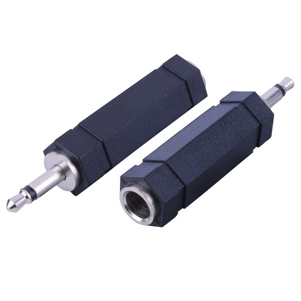 Vanco AD518 Nickel Plated 3.5mm Mono Plug- 1/4" Stereo Jack Adapter