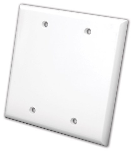 Vanco 820542X Dual & White Blank Wall Plate