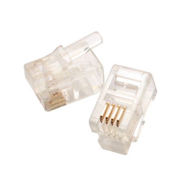 Pro'sKit 744-FA03 4P4C Flat Cable, Stranded Wire Gold Flash Modular Plug, 1000 Pack