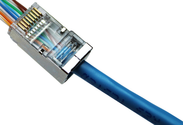 Eclipse 902-551-50 Cat5E/Cat6 Internal Shield QuikThru Modular Plug Connector, 50 Pack