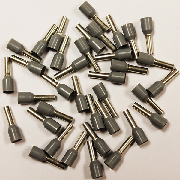 Eclipse 701-102 Gray AWG 14 8mm Barrel Wire Ferrule, 500 Pack