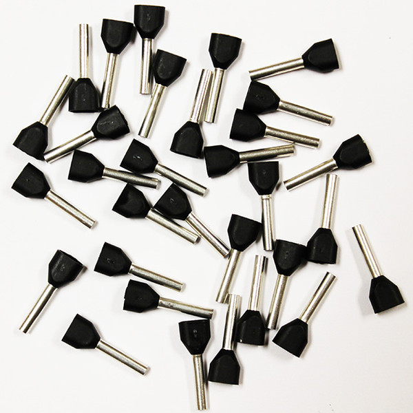 Eclipse 701-120 Black AWG 16x2 Twin 12mm Barrel Wire Ferrule, 500 Pack