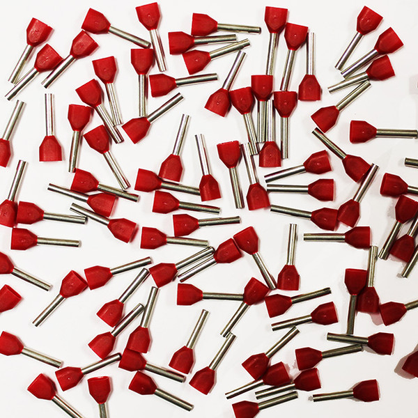 Eclipse 701-139 Red AWG 18x2 Twin 12mm Barrel Wire Ferrule, 500 Pack