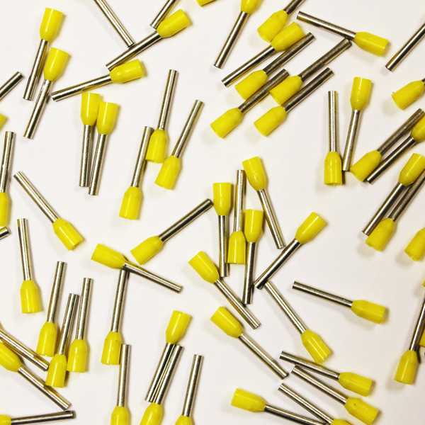 Eclipse 701-032 Yellow AWG 18 12mm Barrel Wire Ferrule, 500 Pack